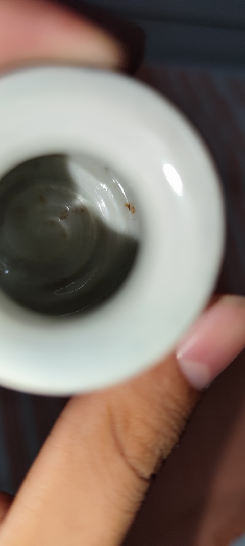 古玩陶瓷花卉紋青花水盂真品鑒賞圖