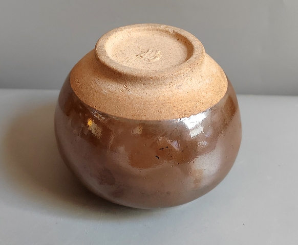 古玩陶瓷清雅的明清楊字款紫金釉茶入拍賣，當前價格114元
