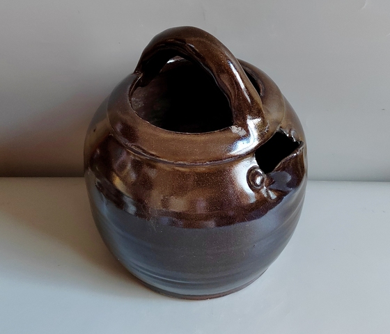 古玩陶瓷明代茶葉末釉水壺拍賣,當前價格567元