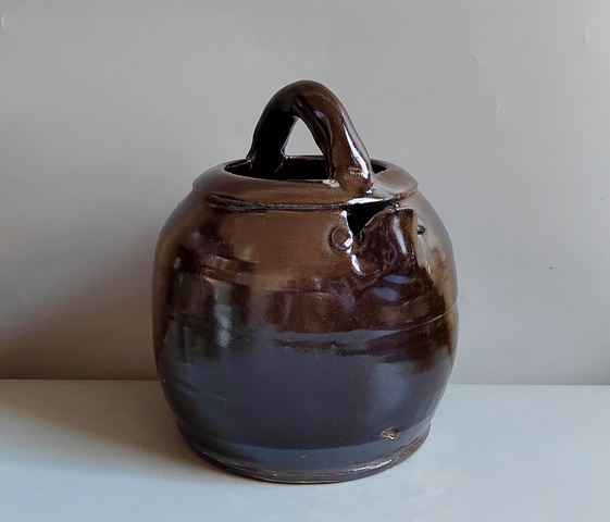 古玩陶瓷明代茶葉末釉水壺拍賣,當前價格567元