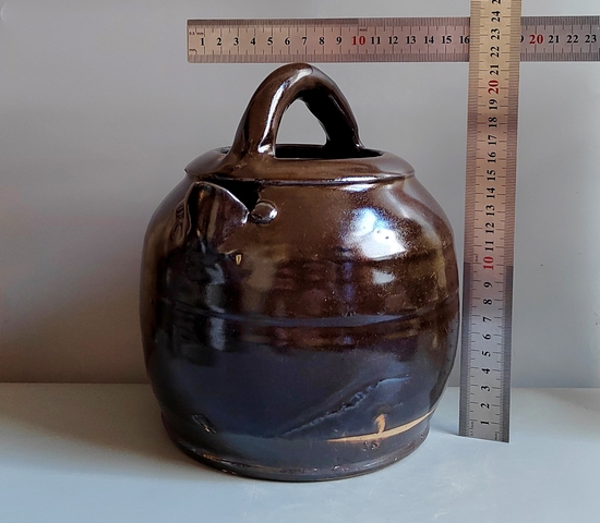 古玩陶瓷明代茶葉末釉水壺拍賣,當前價格567元