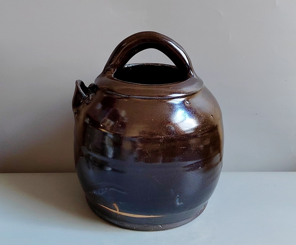 古玩陶瓷明代茶葉末釉水壺拍賣,當前價格567元