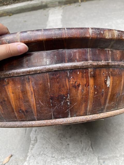 古玩雜項木盆真品鑒賞圖