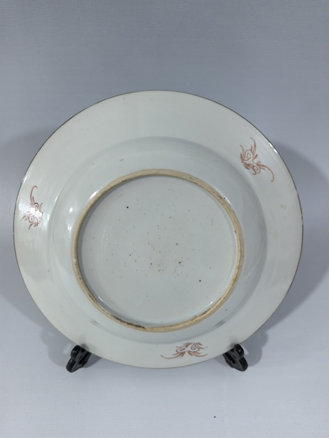 古玩陶瓷雍正粉彩花卉賞盤真品鑒賞圖