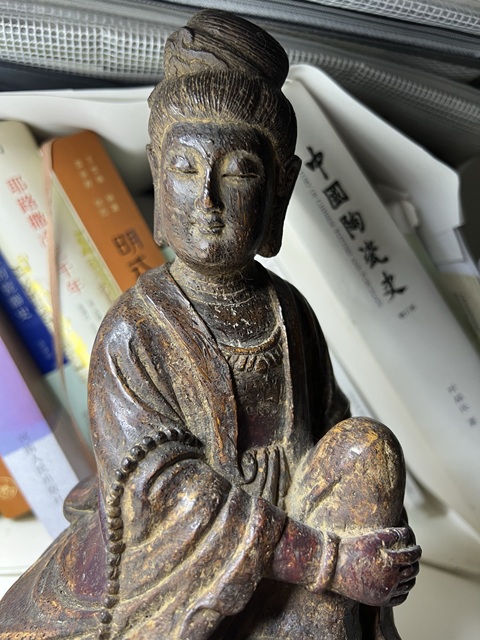 古玩雜項竹雕觀音真品鑒賞圖