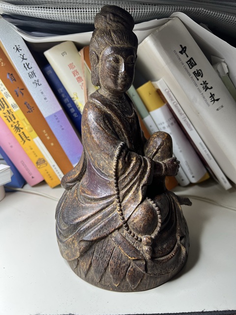 古玩雜項竹雕觀音真品鑒賞圖