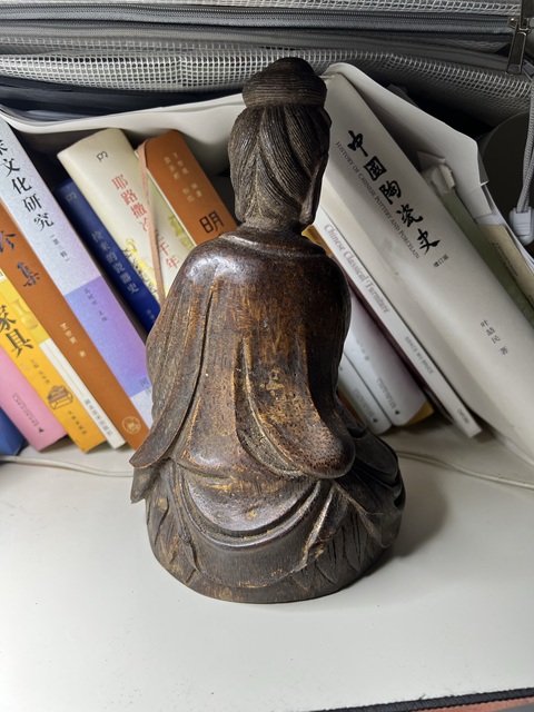 古玩雜項竹雕觀音真品鑒賞圖