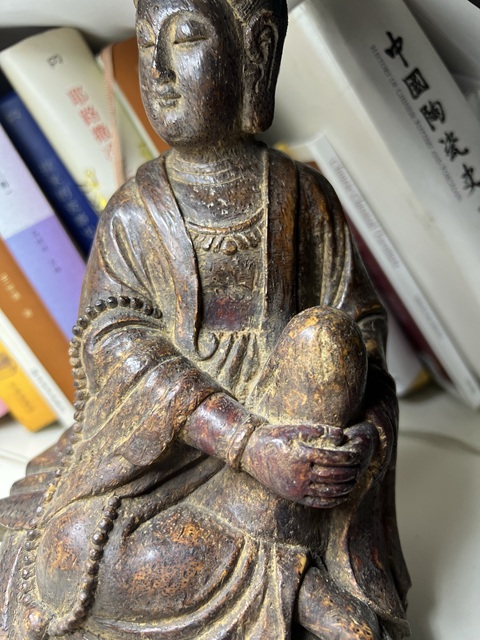 古玩雜項竹雕觀音真品鑒賞圖