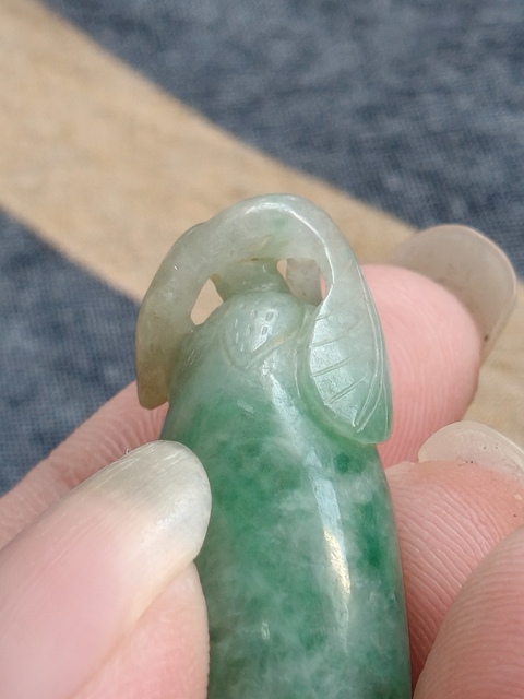 古玩玉器老翡翠福瓜真品鑒賞圖