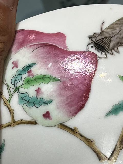 古玩陶瓷洪福齊天一鳴驚人粉彩碗真品鑒賞圖