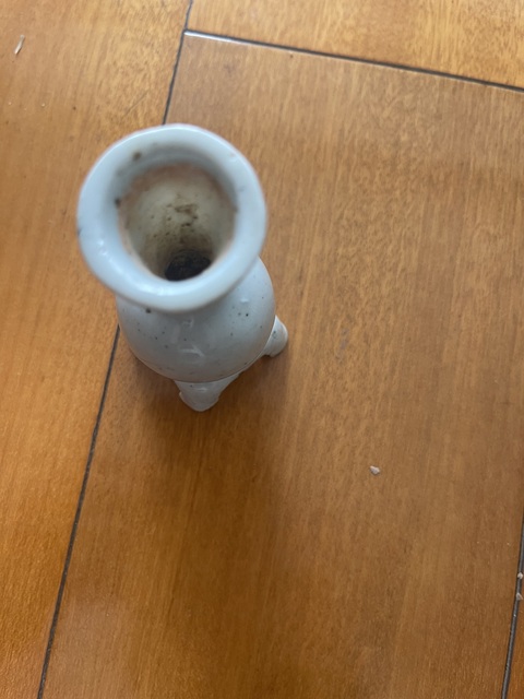古玩陶瓷青白釉連座瓶真品鑒賞圖