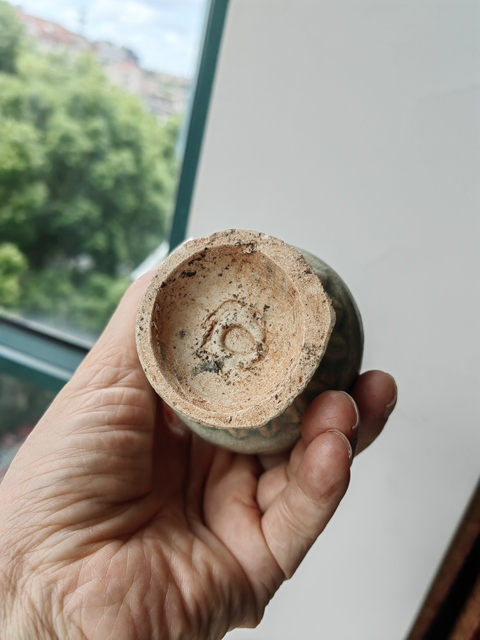 古玩陶瓷云市窯青白釉花卉紋箸瓶真品鑒賞圖