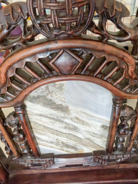 古玩雜項巴西花梨木雕刻制作太師椅真品鑒賞圖