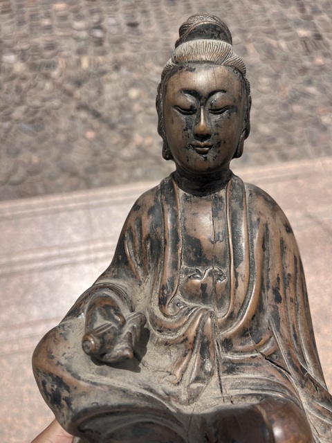 古玩雜項持經(jīng)觀音真品鑒賞圖