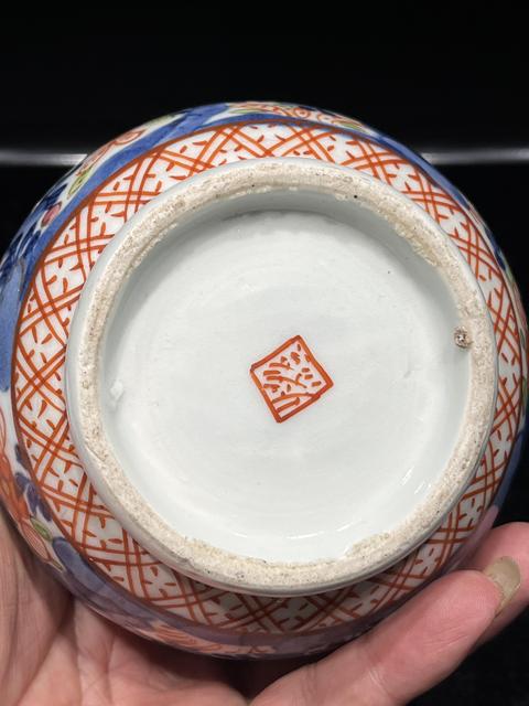古玩陶瓷青花加彩執壺真品鑒賞圖
