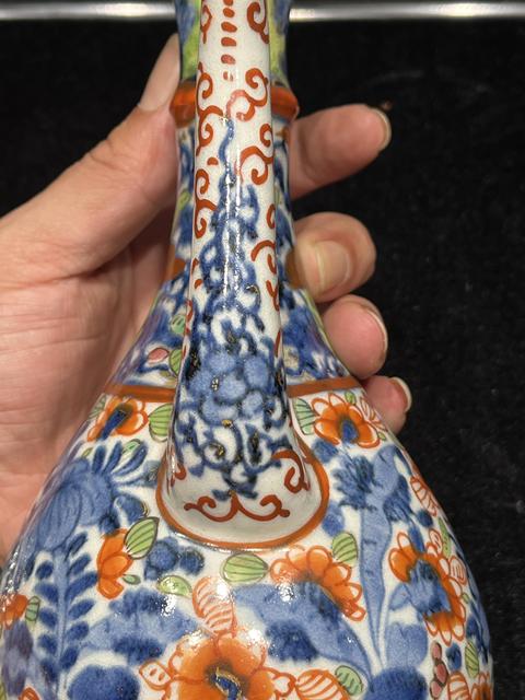 古玩陶瓷青花加彩執壺真品鑒賞圖
