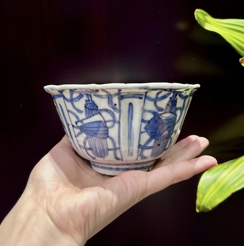 古玩陶瓷萬歷青花碗真品鑒賞圖