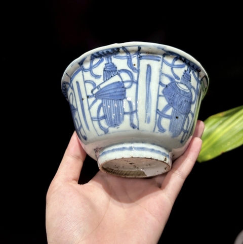 古玩陶瓷萬歷青花碗真品鑒賞圖
