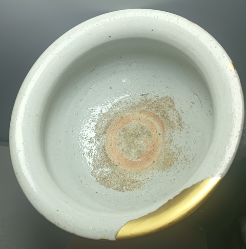 古玩陶瓷博古圖青花圈足缽式香爐真品鑒賞圖