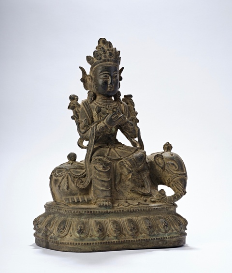 古玩銅器普賢菩薩真品鑒賞圖
