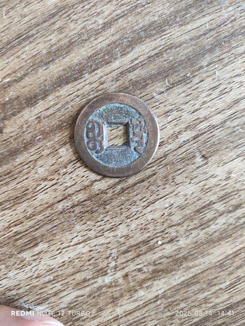 古玩錢幣嘉慶通寶背寶源真品鑒賞圖