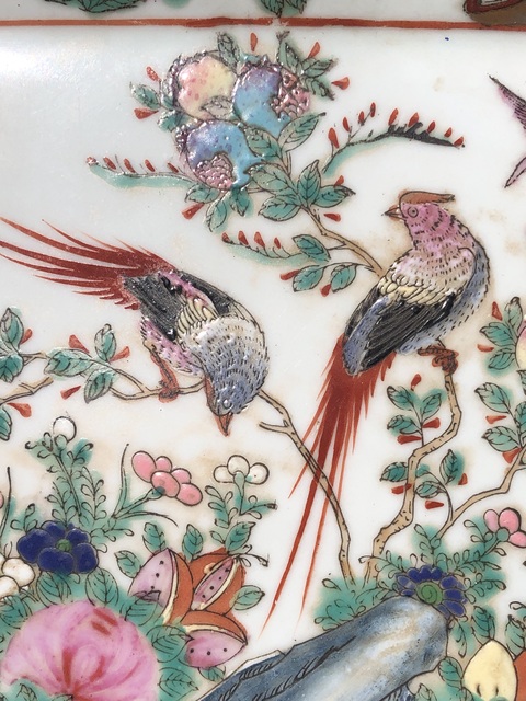 古玩陶瓷廣彩盤真品鑒賞圖