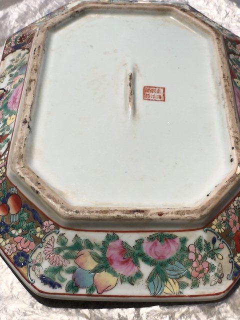 古玩陶瓷廣彩盤真品鑒賞圖