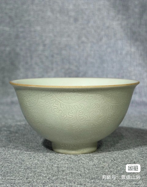 古玩陶瓷粉彩茶圓真品鑒賞圖