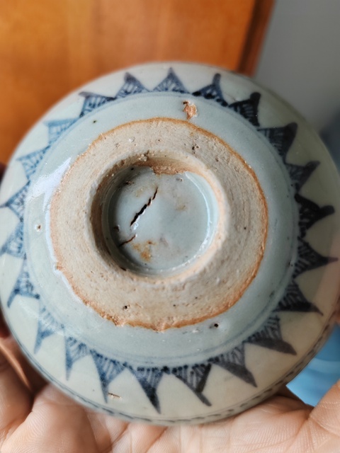 古玩陶瓷青花花鳥紋臥足盤真品鑒賞圖