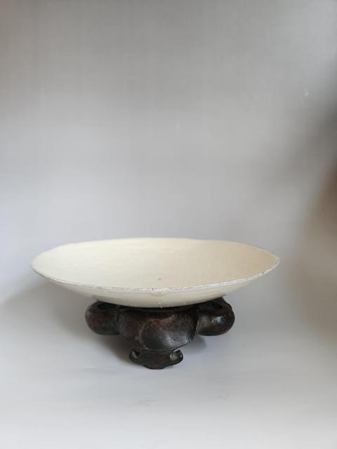 古玩陶瓷定窯茫口印花盤真品鑒賞圖