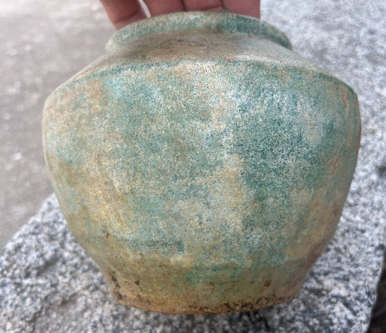 古玩陶瓷漢·綠釉罐拍賣,當前價格99元