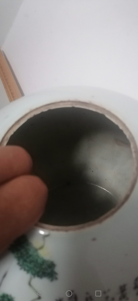 古玩陶瓷陶淵明愛菊圖新粉彩西瓜罐真品鑒賞圖