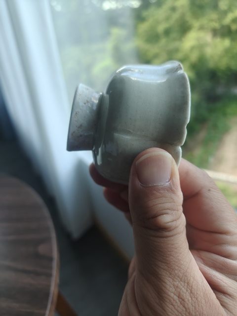 古玩陶瓷青白釉花口杯真品鑒賞圖