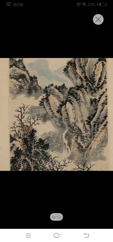 古玩字畫金夢石山水拍賣,當(dāng)前價格10000元