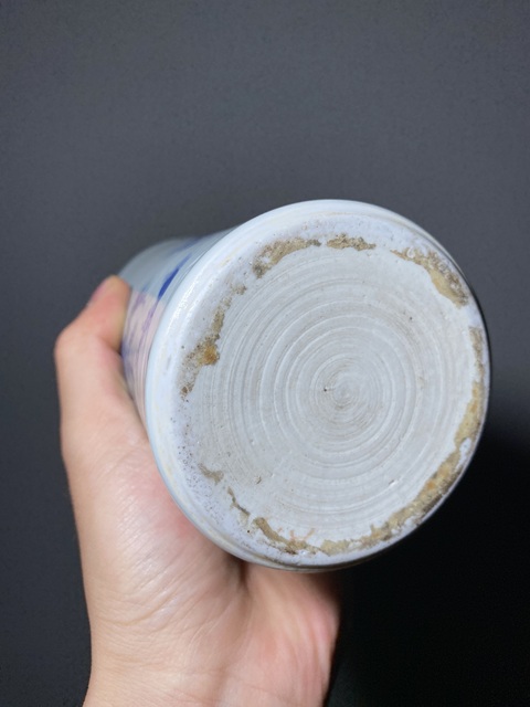 古玩陶瓷青花人物故事筆筒真品鑒賞圖