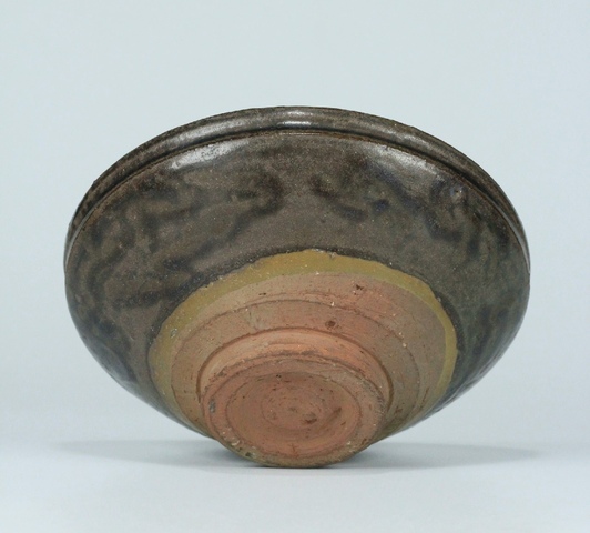 古玩陶瓷元代黑釉束口碗真品鑒賞圖