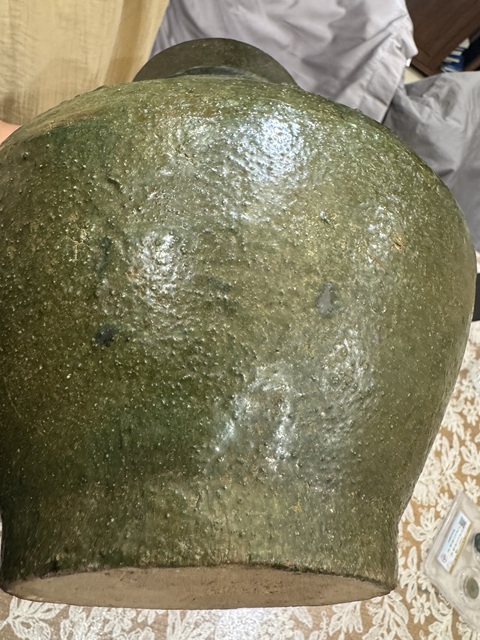 古玩陶瓷漢綠釉罐真品鑒賞圖
