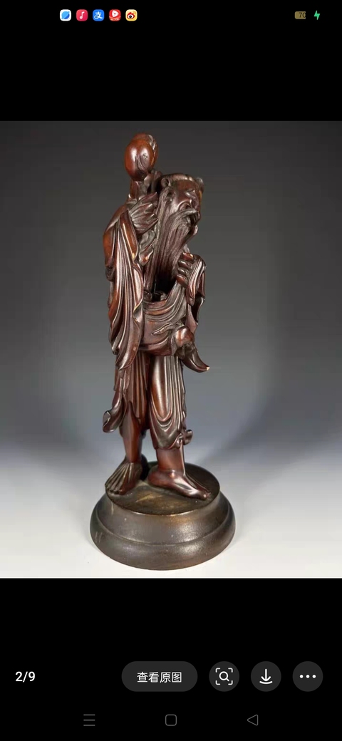 古玩雜項木雕人物造像真品鑒賞圖