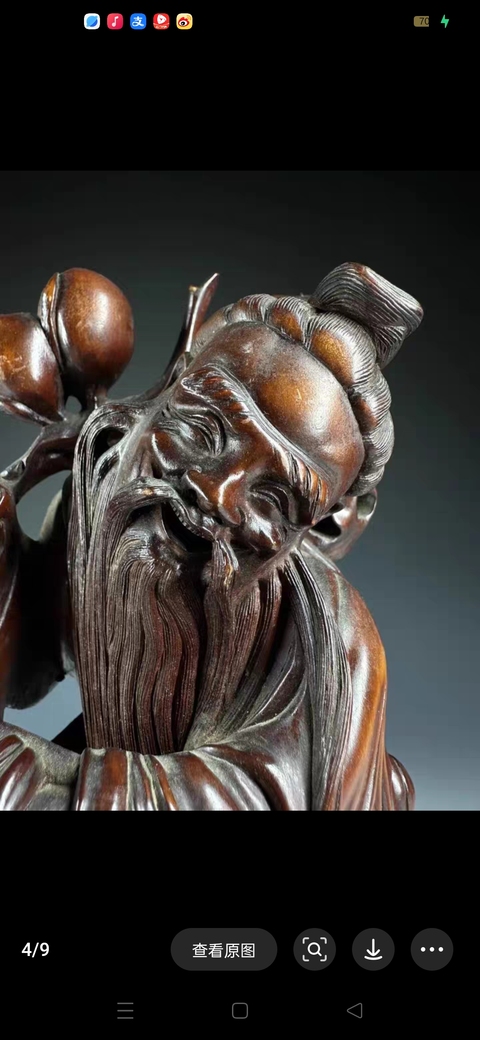 古玩雜項木雕人物造像真品鑒賞圖