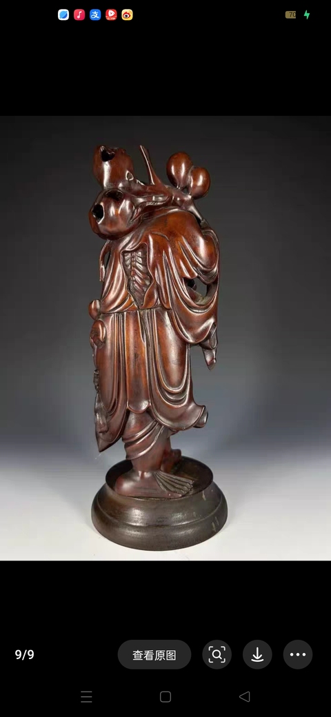 古玩雜項木雕人物造像真品鑒賞圖