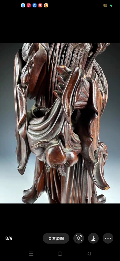 古玩雜項木雕人物造像真品鑒賞圖