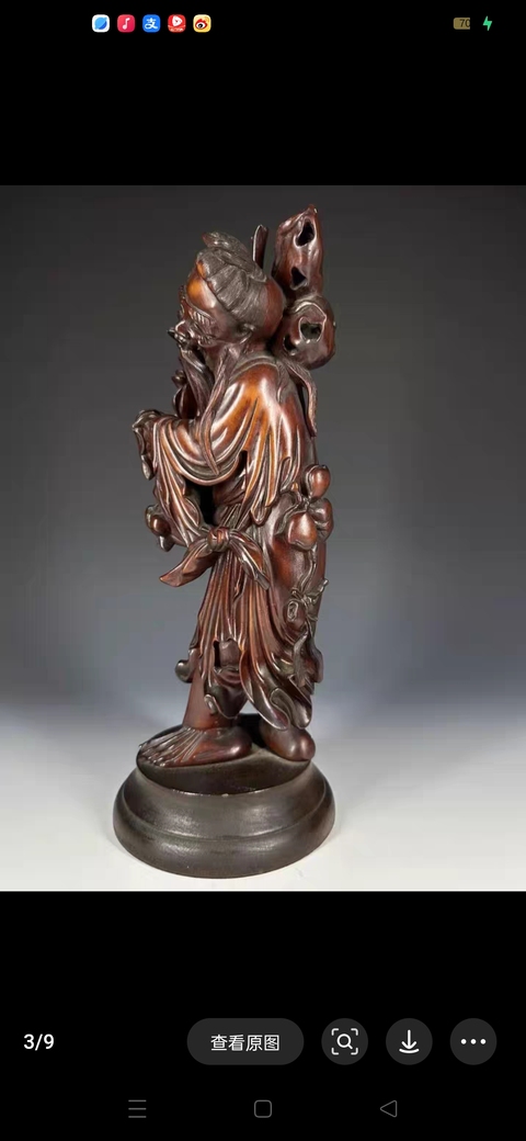 古玩雜項木雕人物造像真品鑒賞圖
