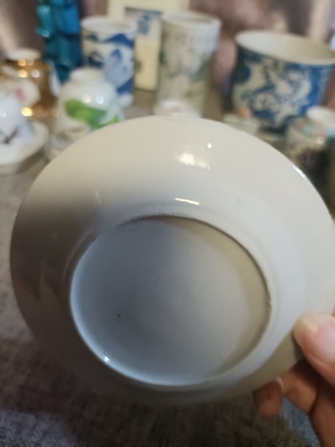 古玩陶瓷廣琺瑯風格花卉紋杯碟真品鑒賞圖