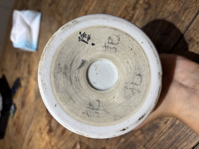 古玩陶瓷五彩人物故事紋筆筒真品鑒賞圖