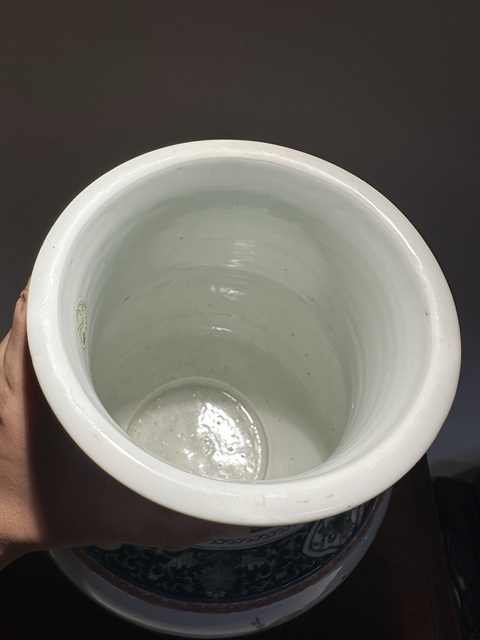 古玩陶瓷五彩百子圖魚婁尊真品鑒賞圖