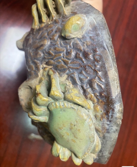 古玩陶瓷民國石灣窯水仙盆真品鑒賞圖