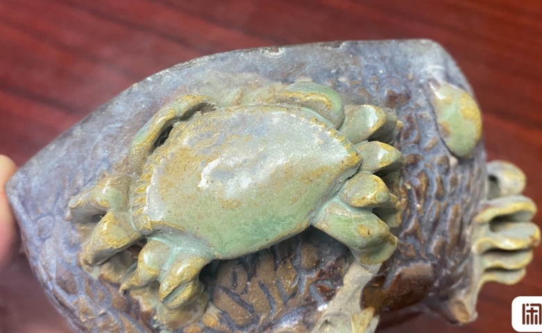 古玩陶瓷民國石灣窯水仙盆真品鑒賞圖