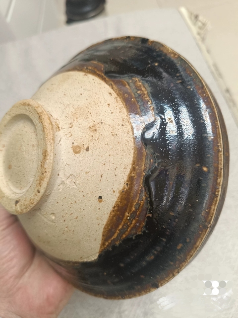 古玩陶瓷鐵銹花大碗真品鑒賞圖