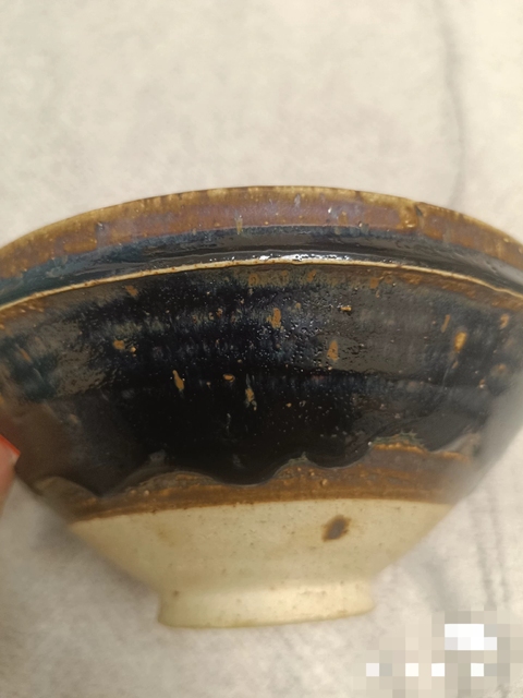 古玩陶瓷鐵銹花大碗真品鑒賞圖
