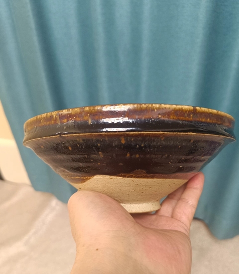 古玩陶瓷鐵銹花大碗真品鑒賞圖